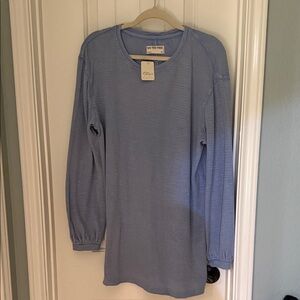 Free People Light Blue Long Sleeve Top